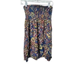 Justify Women's Strapless Floral Print Beach Cover Up Style Dress Sz M